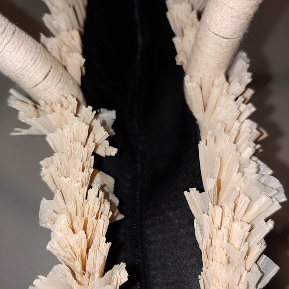 Stella & Dot Embroidered Palm Straw Fringed Tote With Rope Handles - Picture 11 of 11